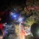 Pohon nangka patah ke badan jalan antardesa, kawasan Gampong (desa) Tumbo Baro, Kecamatan Kuta Malaka, Aceh Besar, yang mengakibatkan listrik padam di kawasan Samahani, Selasa (21/5) malam. (Waspada/Ist)