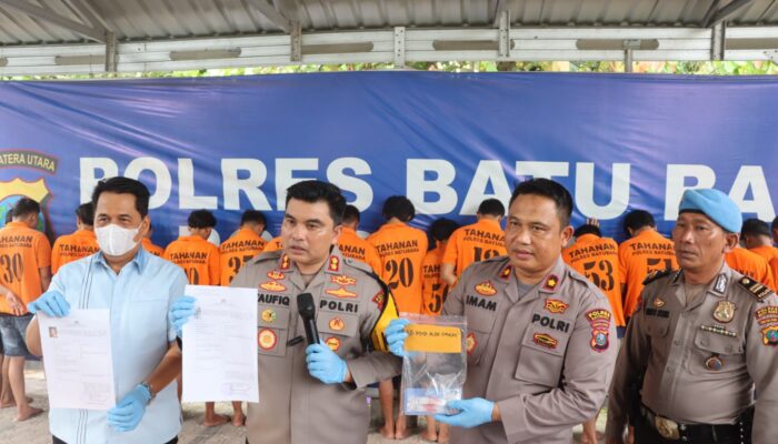 Polres Batubara Ungkap 27 Kasus Narkoba Dengan 135 Tersangka