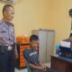 Kapolsek Air Joman AKP T Lowolo, saat meminta keterangan pelaku Curanmor. Waspada/Bustami CP