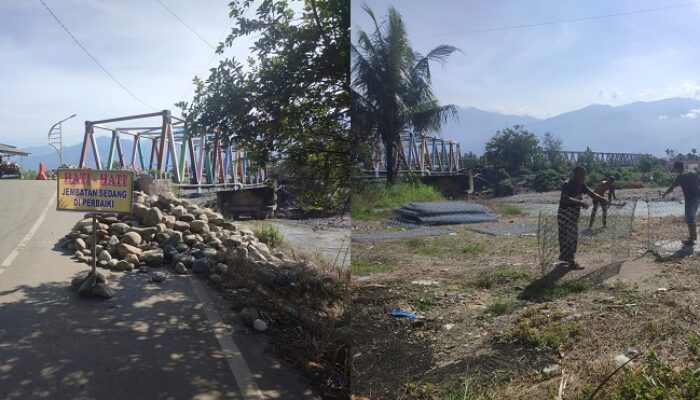 Tanggul Pengaman Jembatan Mbarung Akhirnya Dikerjakan