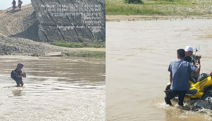 Prihatin, Warga Agara Diimbau Hati-hati Lalui Jembatan Pantai Dona