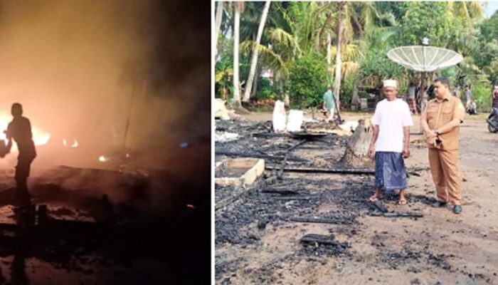 Di Aceh Timur, Rumah Petani Ludes Terbakar