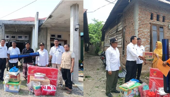 BPBD Agara Serahkan Bantuan Korban Angin Puting Beliung