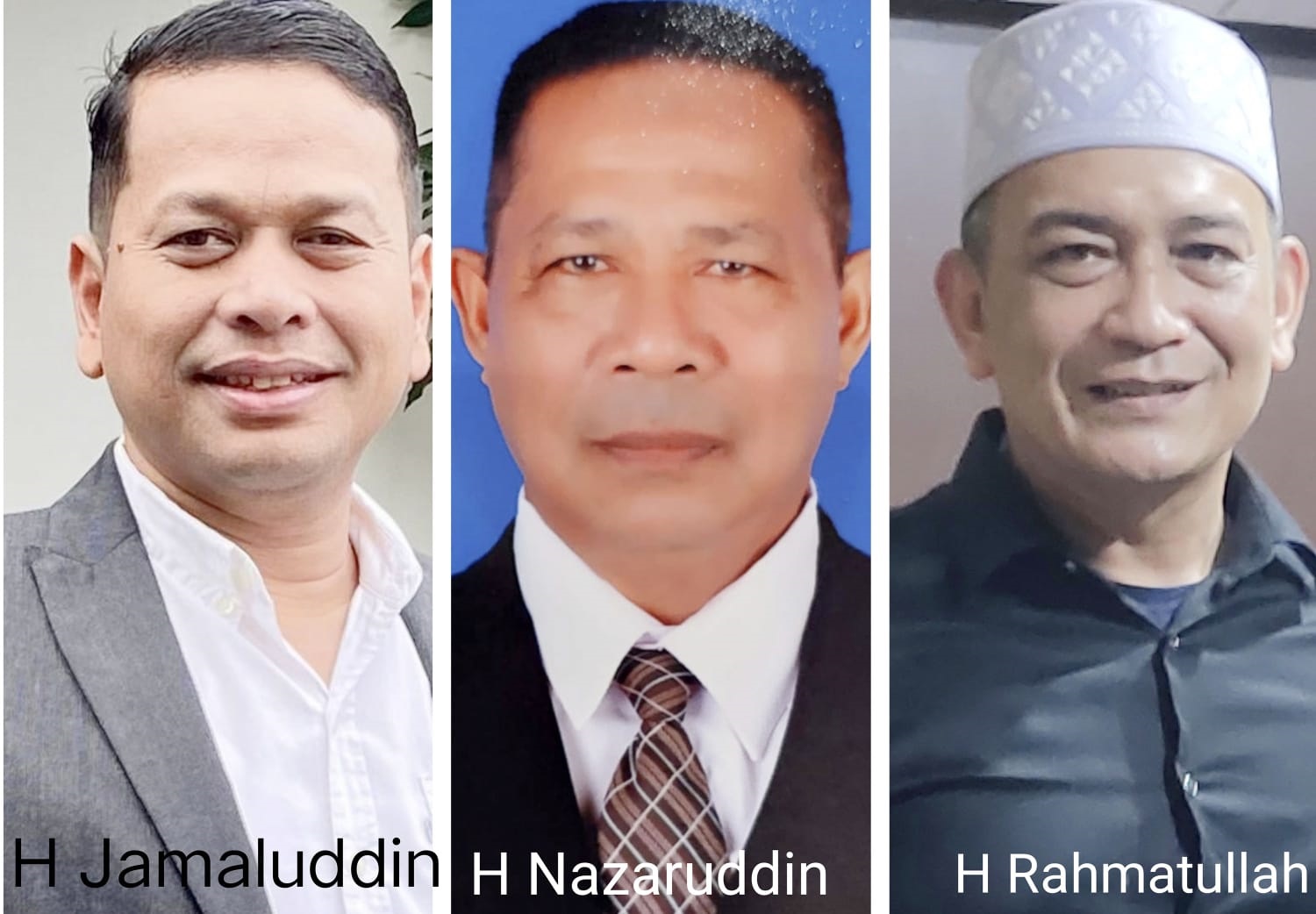 Tiga bakal calon Bupati Pidie yang mengembalikan formulir ke Partai Golkar, H Rahmatullah, H Nazaruddin SH, MH, M.Hum, dan H Jamaluddin ST, MM. Waspada/Ist