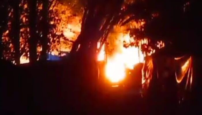 Alue Canang Membara, Sumur Minyak Ilegal Terbakar