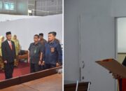 KPT Aceh Dr.Suharjono melantik Zainol Pohan sebagai Penjabat Panitera Muda di Pengadilan Tinggi Banda Aceh, Jumat (17/05/24).(Waspada/T.Mansursyah)