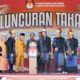 Wabup Simalungun H.Zonny Waldi dan Forkopimda bersama KPU Simalungun saat peluncuran tahapan Pilkada 2024 di Open Stage Parapat, Kamis (30/05).(Waspada/ist).