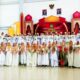 Terlihat siswa-siswi Tahfiz Qur'an dan Haflah Takhrij SD Muhammadiyah 2 Langsa dalam prosesi wisuda, di Gedung Auditorium Kampus IAIN Langsa, Kamis (30/5). Waspada/Munawar