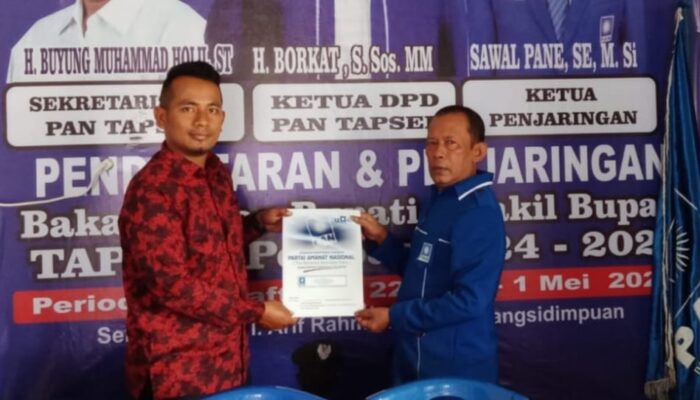 Mukmin Saleh Siregar, Balon Kelima Daftar Di PAN Tapsel