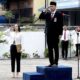 Branch Office Head BRI Lubukpakam, Muhammad Maltha Agustira saat memimpin upacara Harkitnas 2024. (Waspada/ist).