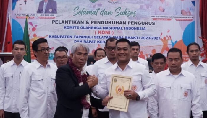 Lantik KONI Tapsel, John Ismadi: Bangkitkan Sejarah Gudang Atlet Berprestasi