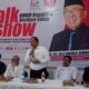 PAPPSI dan Ali Muda Siregar hadirkan Wali Kota Padangsidimpuan periode 2018-2023, Irsan Efendi Nasution, sebagai narasumber talkshow peningkatan kapasitas UMKM. (Waspada/Ist)