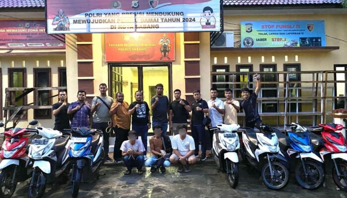 Polres Sabang Dan Banda Aceh Tangkap Tiga Pelaku Pencurian 7 Ranmor