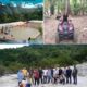 Tampak dalam gambar kolam air panas di Desa Wisata Jaboi, permainan ATV dan sejumlah pelancong mengunjungi gunung berapi Jaboi. (Waspada/ist)
