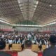 Para PPS se-Aceh Timur mengikuti prosesi pelantikan di Gedung ISC Aceh Timur di Idi Rayeuk, Minggu (26/5). Waspada/Ist
