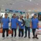 Empat nelayan asal Langkat yang selamat dalam kecelakaan laut tiba di Bandara KNIA, Senin (27/5/24) siang. Waspada/ist