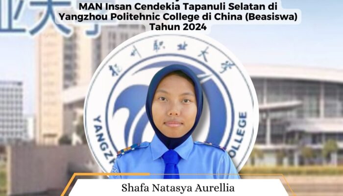 Siswa MAN IC Tapsel Raih Beasiswa Perguruan Tinggi Terfavorit Di China