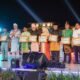 Pj Wali Kota Tebingtinggi, Moetaqqien Hasrimi bersama beberapa kepala daerah lainnya saat menerima penghargaan pada event Gelar Melayu Serumpun. Waspada/Ist
