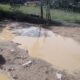 RUAS jalan di Desa Pangkalan Siata, Kec. Pangkalansusu, rusak parah. Waspada/Ist