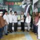 Ketua DPRD Deliserdang Zakky Shahri saat mengembalikan formulir di PKB Deliserdang. (Waspada/ist).
