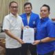 Putra Mahkota Alam Hasibuan, SE saat menerima SK rekomendasi PAN untuk Bakal Calon Bupati Padang Lawas Periode 2024-2029 pada pilkada 2024.(Waspada/Ist)