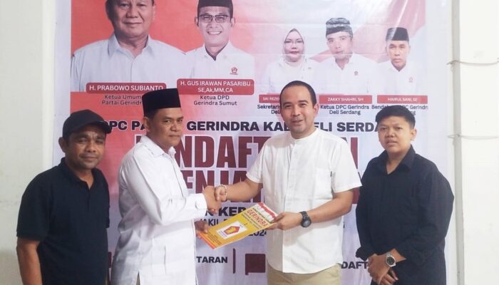 Pertama Daftar Cabup Deliserdang, Zakky: Semoga DPP Gerindra Pertimbangkan