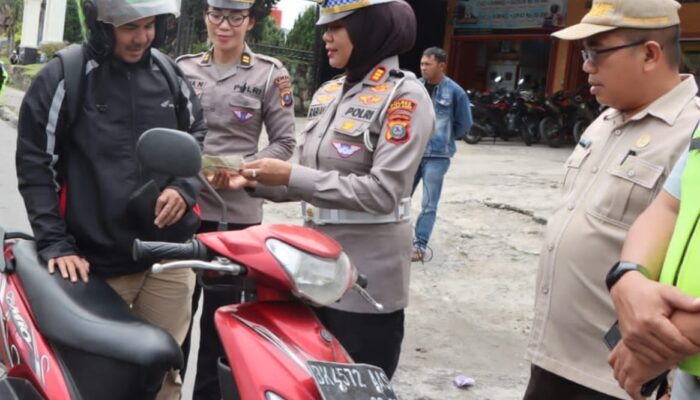 Satlantas Polres Tanah Karo Gelar Razia Gabungan Pajak Kendaraan Bermotor