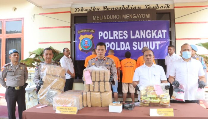 Polres Langkat Ungkap 57 Kasus Narkoba Selama Mei 2024