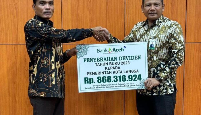 Pemko Langsa Terima Dividen BAS Rp868 Juta