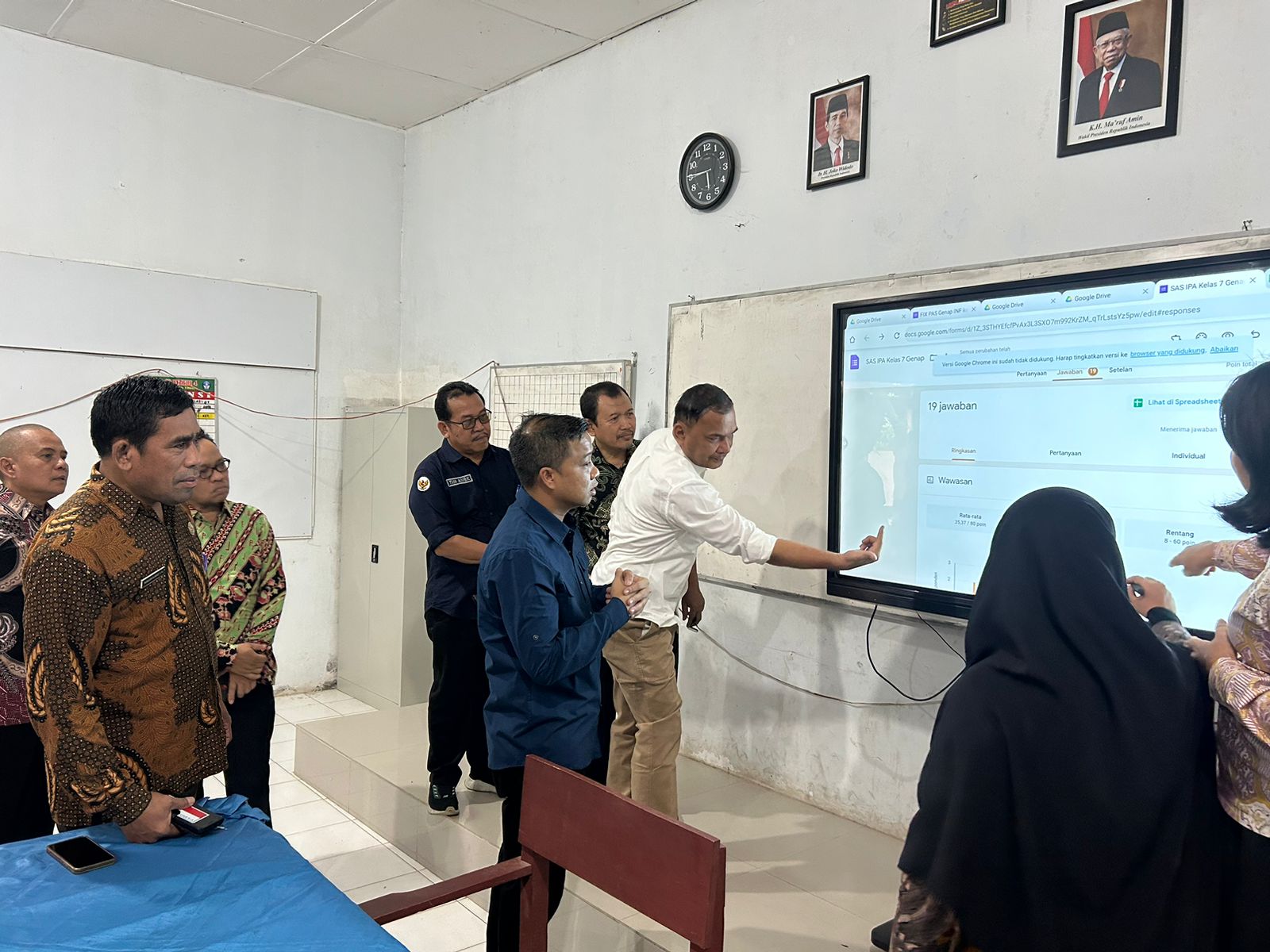 Pj Wali Kota Tinjau Pelaksanaan UAS Secara Digital Di Sekolah Tebingtinggi