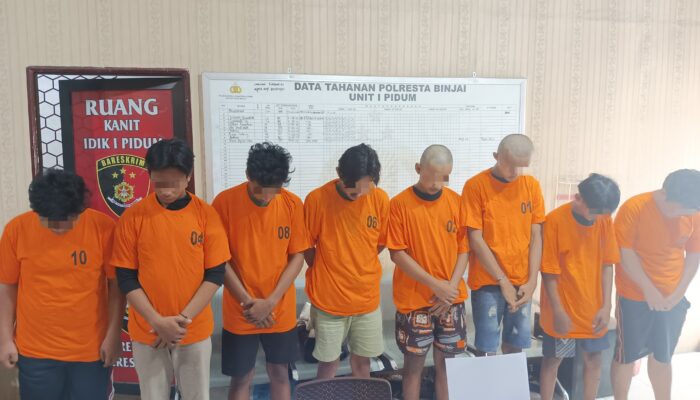 Polres Binjai Sikat 8 Begal Penyerang Warga, 5 Berstatus Pelajar