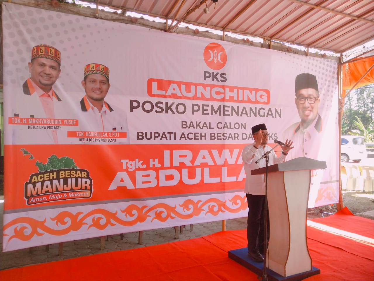 Posko Pemenangan Tgk Irawan Abdullah Dilaunching