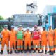 Foto bersama tim PDKB PLN UP3 Binjai sebelum melakukan pekerjaan peningkatan keandalan jaringan listrik 20 kV, Sabtu (15/6).
