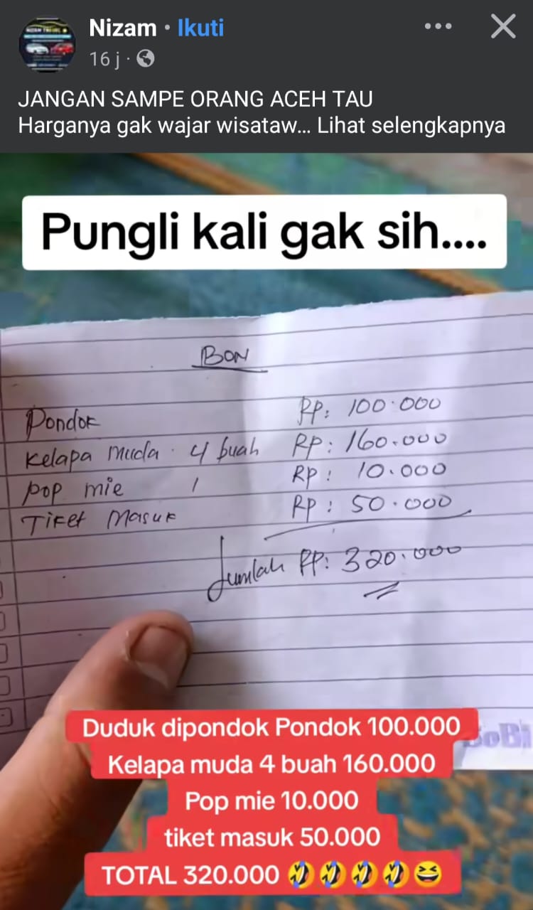 Viral, Harga Makanan Dan Tiket Masuk Pantai Mahal, Ini Kata Kadis Poraparbud Sergai