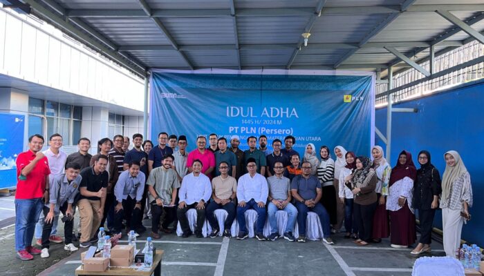 PLN UIP Sumbagut Sembelih 10 Ekor Hewan Kurban