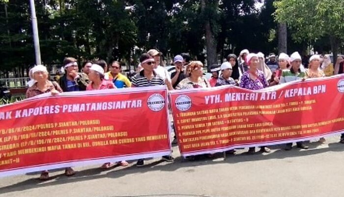 Warga Gurilla Bersatu Unras Tuntut Usut Mafia Tanah Pembangunan Jalan Tol P. Siantar