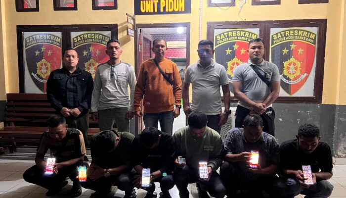Dalam Semalam, Polres Abdya Amankan 7 pemain Judi Online