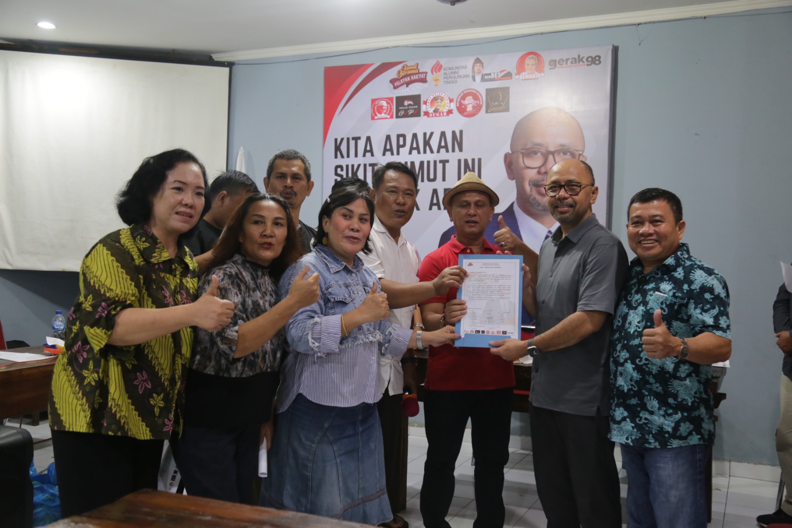 KAPT Dan Organ-organ Relawan Deklarasi Dukung Barry Simorangkir Balon Gubsu Di RBPR Sumut