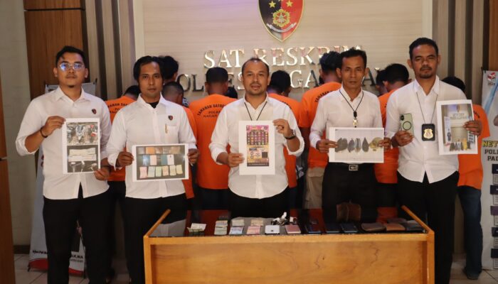 Polres Nagan Raya Amankan 12 Terduga Pelaku Pemain Judi Online