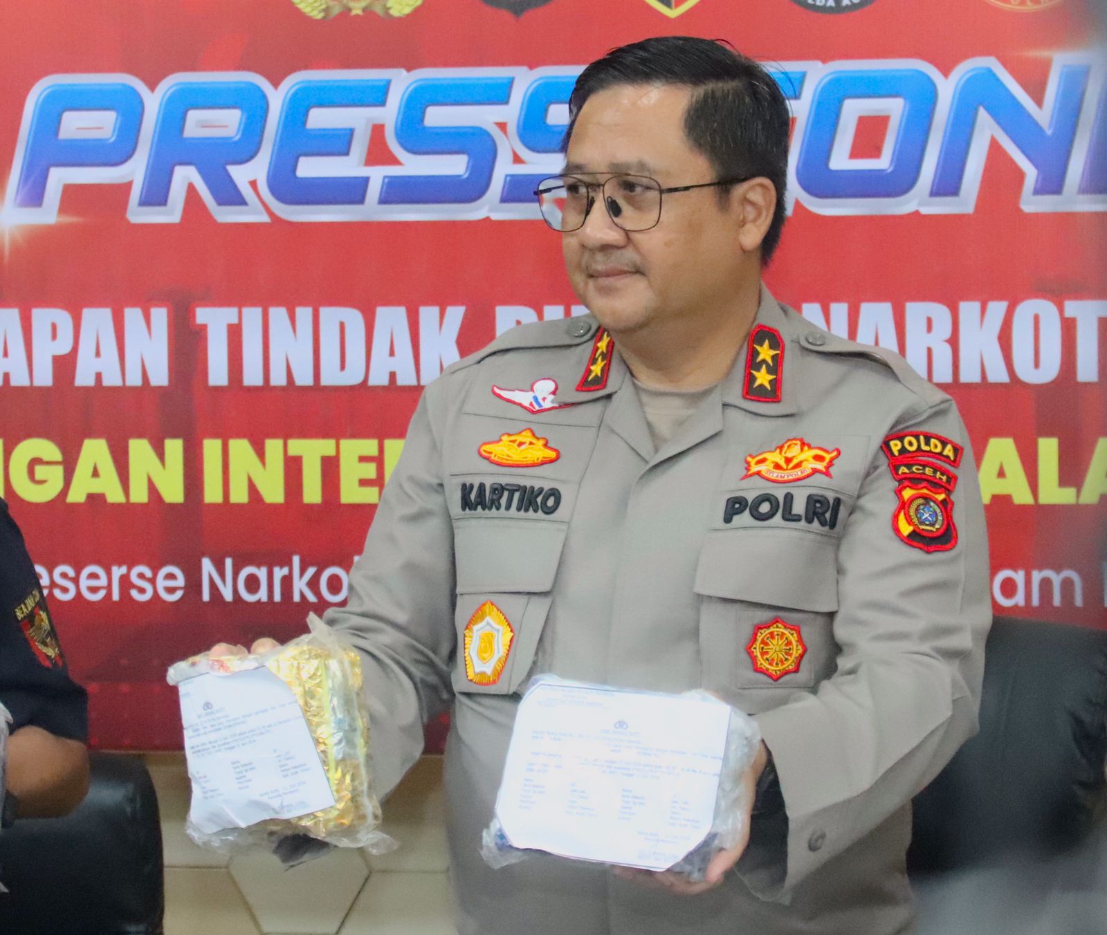 Polda Aceh Ungkap Kasus Sabu 180 Kg Jaringan Internasional