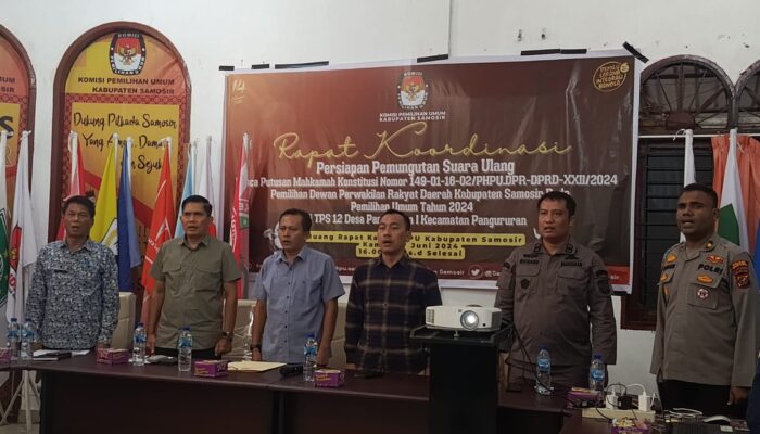 Jelang PSU, KPU Samosir Gelar Rakor