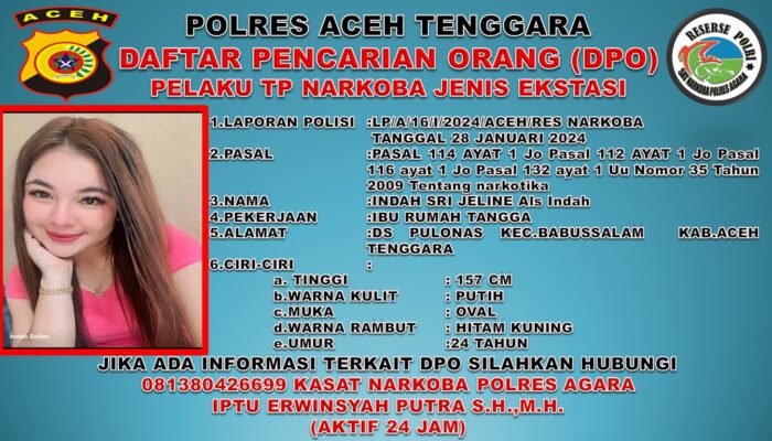 Polres Agara Sebarkan Gambar DPO Kasus Ekstasi