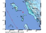 Gempa Tektonik M 5,7 Terjadi Di Nias Selatan