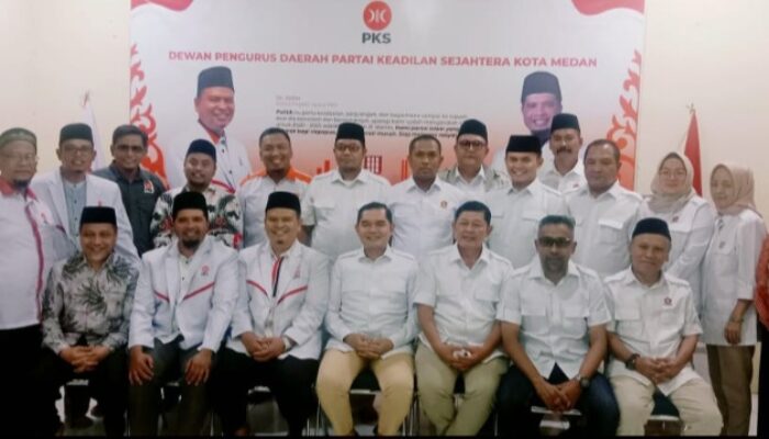 Silaturahmi Politik, DPC Gerindra Medan Sambangi DPD PKS Medan