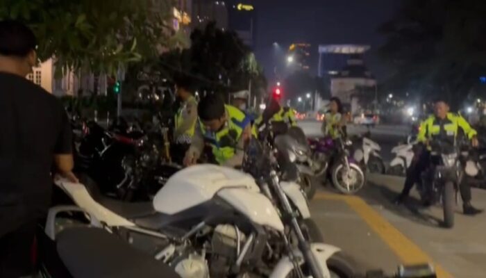 Sat Lantas Polrestabes Medan Amankan 147 Sepedamotor Knalpot Blong
