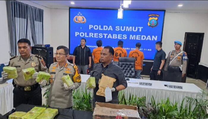 Ciduk 3 Bandar Narkoba,  Polrestabes Medan Sita 11 Kg Sabu