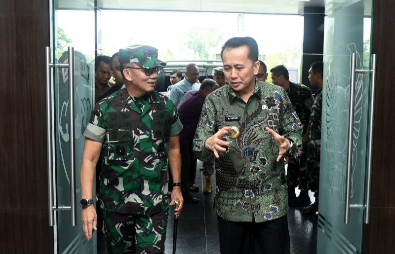 Pj. Gubsu Audiensi Ke Pangdam Bahas PON Dan Pilkada