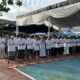 .JALANNYA Sholat Idul Adha berjamaah di Lapas Kelas IIA Labuhan Ruku. Waspada/Iwan Has