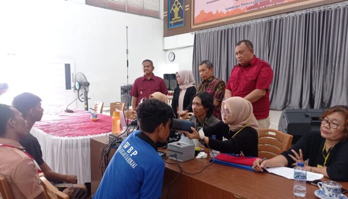 Disdukcapil Binjai Rekam Warga Binaan Lapas