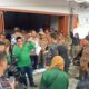HIMMAH Palas kembali melakukan aksi unjuk rasa terkait dugaan Pungli rekrutmen PPK dan PPS Pilkada Palas 2024, di Kantor Bawaslu Palas Jl KH Dewantara Sibuhuan, Kamis (6/6) (Waspada/Muhammad Satio)